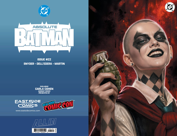 ABSOLUTE BATMAN #22 CARLA COHEN NYCC 2026 EXCL RED VIRGIN VARIANT HARLEY QUINN LTD 600