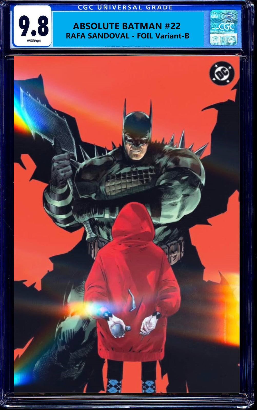 ABSOLUTE BATMAN #22 CGC 9.8 RAFA SANDOVAL EXCL FOIL & TRADE HARLEY