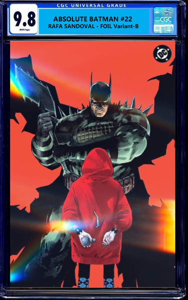 Absolute Batman #22 Rafa Sandoval GITD Glow in the Dark Natali Sanders Two Face Penguin First Print InHyuk Lee Ben Oliver Scarecrow Nick Dragotta Scott Snyder Joker Jock Catwoman Harley Quinn Foil Joker Wolverine Deadpool Virgin Variant DC Comics Marvel Comics Spider-man X-Men Batman Joker East Side Comics Virgin Exclusive