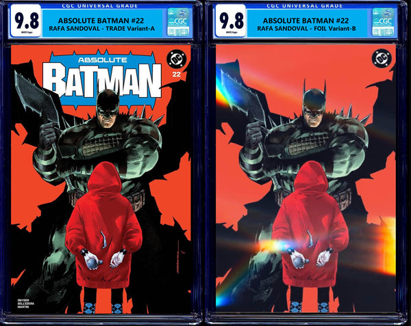Absolute Batman #22 Rafa Sandoval GITD Glow in the Dark Natali Sanders Two Face Penguin First Print InHyuk Lee Ben Oliver Scarecrow Nick Dragotta Scott Snyder Joker Jock Catwoman Harley Quinn Foil Joker Wolverine Deadpool Virgin Variant DC Comics Marvel Comics Spider-man X-Men Batman Joker East Side Comics Virgin Exclusive