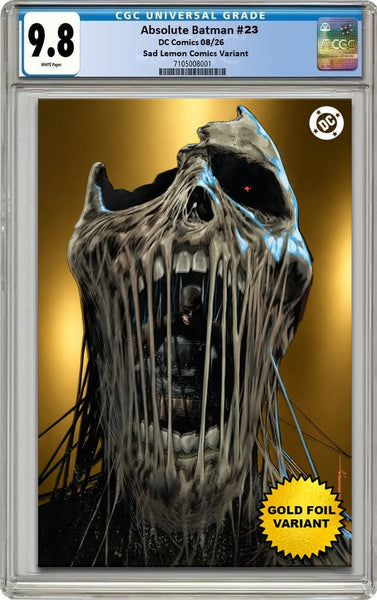 Absolute Batman #23 Rafa Sandoval Marco Mastrazzo GITD Glow in the Dark Natali Sanders Two Face Penguin First Print InHyuk Lee Ben Oliver Scarecrow Nick Dragotta Scott Snyder Joker Jock Catwoman Harley Quinn Foil Joker Wolverine Deadpool Virgin Variant DC Comics Marvel Comics Spider-man X-Men Batman Joker East Side Comics Virgin Exclusive