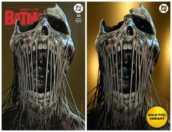 Absolute Batman #23 Rafa Sandoval Marco Mastrazzo GITD Glow in the Dark Natali Sanders Two Face Penguin First Print InHyuk Lee Ben Oliver Scarecrow Nick Dragotta Scott Snyder Joker Jock Catwoman Harley Quinn Foil Joker Wolverine Deadpool Virgin Variant DC Comics Marvel Comics Spider-man X-Men Batman Joker East Side Comics Virgin Exclusive