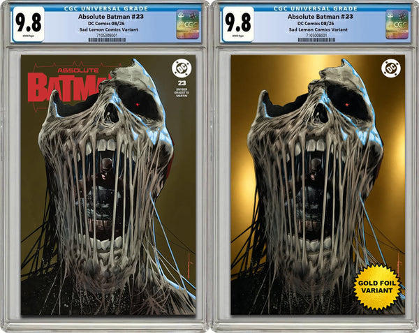 Absolute Batman #23 Rafa Sandoval Marco Mastrazzo GITD Glow in the Dark Natali Sanders Two Face Penguin First Print InHyuk Lee Ben Oliver Scarecrow Nick Dragotta Scott Snyder Joker Jock Catwoman Harley Quinn Foil Joker Wolverine Deadpool Virgin Variant DC Comics Marvel Comics Spider-man X-Men Batman Joker East Side Comics Virgin Exclusive