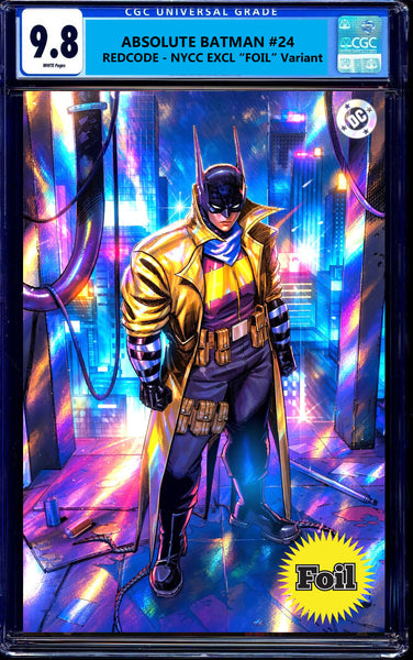 Absolute Batman #24 NYCC Redcode Glow in the Dark Natali Sanders Two Face Penguin First Print Ben Oliver Scarecrow Nick Dragotta Scott Snyder Joker Jock Catwoman Harley Quinn Foil Variant DC Comics Marvel Comics Spider-man X-Men Batman Joker East Side Comics Virgin Exclusive