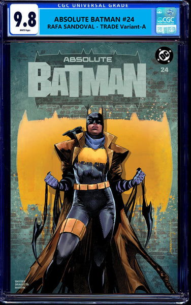 Absolute Batman #24 Redcode Rafa Sandoval GITD Glow in the Dark Natali Sanders Two Face Penguin First Print InHyuk Lee Ben Oliver Scarecrow Nick Dragotta Scott Snyder Joker Jock Catwoman Harley Quinn Foil Joker Wolverine Deadpool Virgin Variant DC Comics Marvel Comics Spider-man X-Men Batman Joker East Side Comics Virgin Exclusive