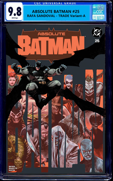 Absolute Batman #25 NYCC Ben Oliver Rafa Sandoval Glow in the Dark Natali Sanders First Print Nick Dragotta Scott Snyder Joker Jock Catwoman Harley Quinn Foil Variant DC Comics Marvel Comics Spider-man X-Men Batman Joker East Side Comics Virgin Exclusive