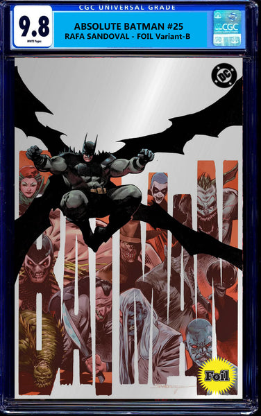 Absolute Batman #25 NYCC Ben Oliver Rafa Sandoval Glow in the Dark Natali Sanders First Print Nick Dragotta Scott Snyder Joker Jock Catwoman Harley Quinn Foil Variant DC Comics Marvel Comics Spider-man X-Men Batman Joker East Side Comics Virgin Exclusive