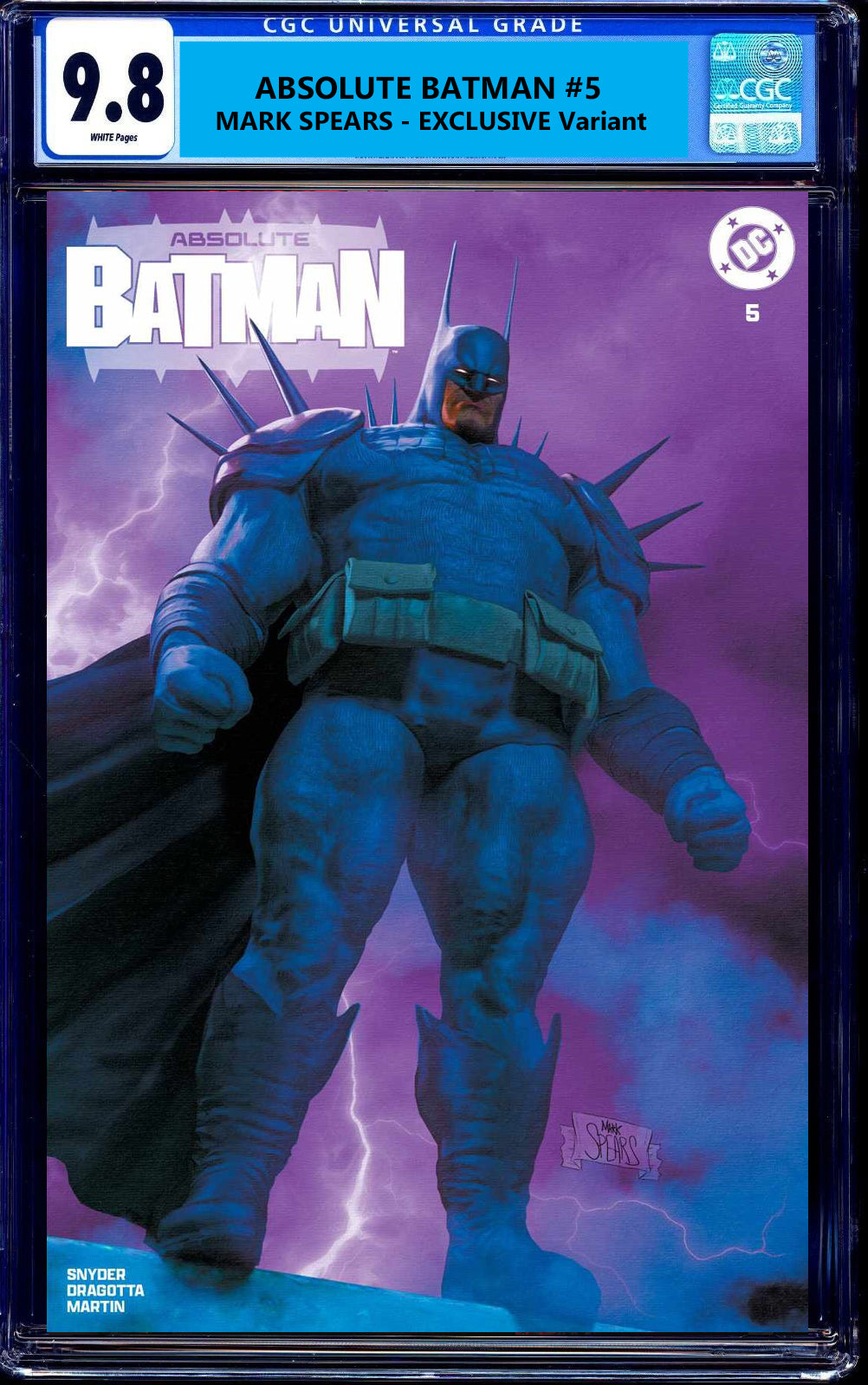 Absolute Batman 5 Mark Spears Monsters Harley Quinn Batman Jim Lee Foil Virgin Variant DC Comics Marvel Comics Spider-man X-Men Batman Joker East Side Comics Virgin Exclusive cgc signed ss comics