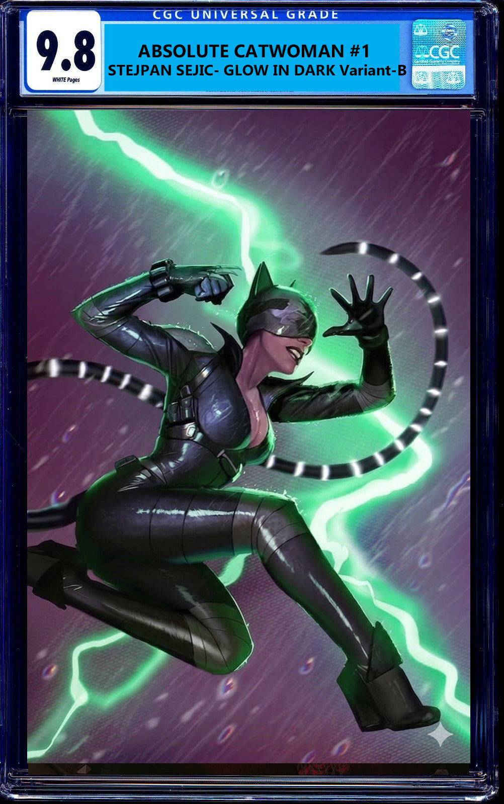 ExecutiveReplicas1/12キャットガール ERLCBDIC001 ABSOLUTE CATWOMAN #1 CGC 9.8 STJEPAN SEJIC EXCL GITD VIRGIN