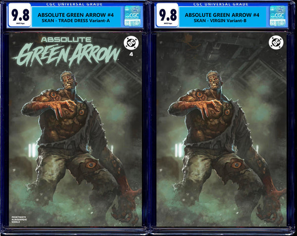Absolute Green Arrow #4 Skan Srisuwan Solomon Grundy GITD Glow in the Dark Natali Sanders Two Face Penguin First Print InHyuk Lee Ben Oliver Scarecrow Nick Dragotta Scott Snyder Joker Jock Catwoman Harley Quinn Foil Joker Wolverine Deadpool Virgin Variant DC Comics Marvel Comics Spider-man X-Men Batman Joker East Side Comics Virgin Exclusive