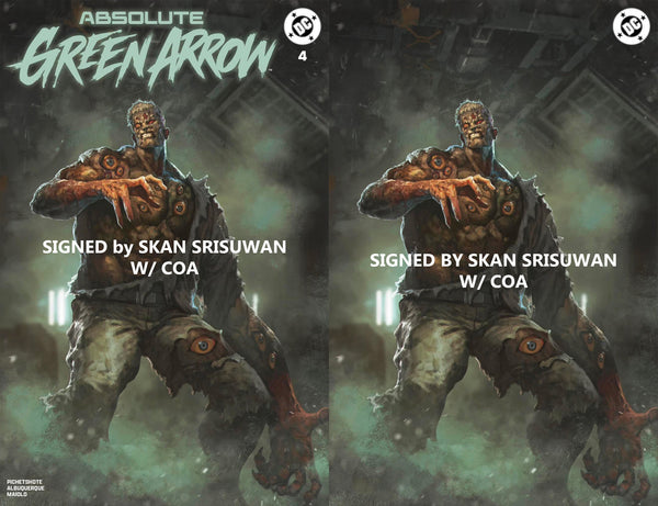Absolute Green Arrow #4 Skan Srisuwan Solomon Grundy GITD Glow in the Dark Natali Sanders Two Face Penguin First Print InHyuk Lee Ben Oliver Scarecrow Nick Dragotta Scott Snyder Joker Jock Catwoman Harley Quinn Foil Joker Wolverine Deadpool Virgin Variant DC Comics Marvel Comics Spider-man X-Men Batman Joker East Side Comics Virgin Exclusive