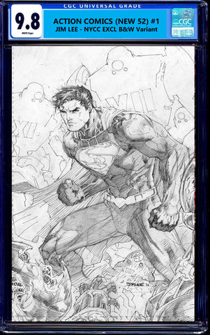 ACTION COMICS (NEW 52) #1 CGC 9.8 JIM LEE NYCC 2025 EXCL "B&W" VIRGIN VARIANT