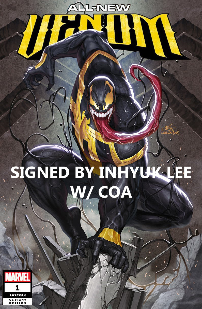 ALL NEW VENOM #1 INHYUK LEE SIGNED COA EXCL VARIANT LTD TO 1000