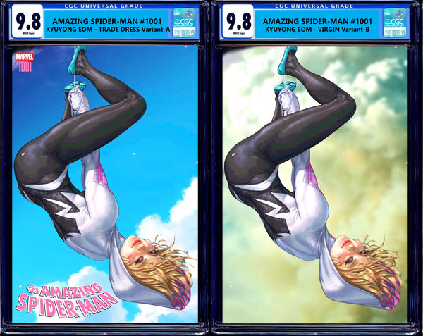 AMAZING SPIDER-MAN #1001 CGC 9.8 KYUYONG EOM EXCL VIRGIN & TRADE SPIDER-GWEN VARIANT OPTIONS