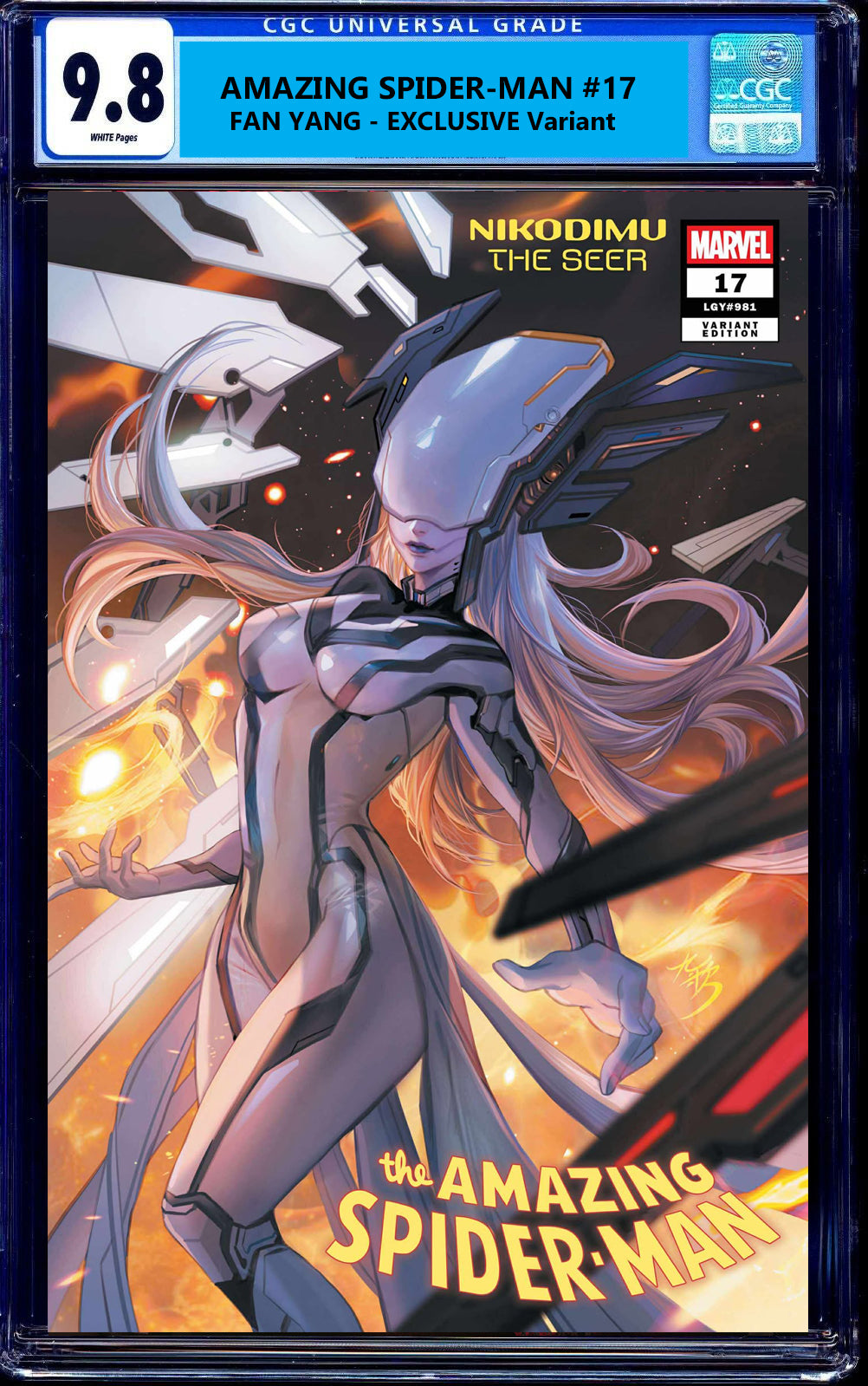 Amazing Spider-man #17 Fan Yang Ultimate Spider-man J Scott Campbell Wolverine Deadpool Amazing Spider-man Miles Morales Venom Virgin Variant DC Comics Marvel Comics X-Men Batman Joker East Side Comics Virgin Exclusive cgc signed ss comics