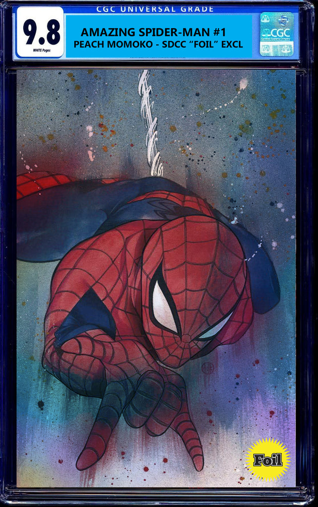 AMAZING SPIDER-MAN #1 CGC 9.8 PEACH MOMOKO SDCC EXCL "FOIL" VIRGIN VAR East Side Comics AMAZING SPIDER-MAN #1 CGC 9.8 PEACH MOMOKO SDCC EXCL "FOIL" VIRGIN VAR East Side Comics