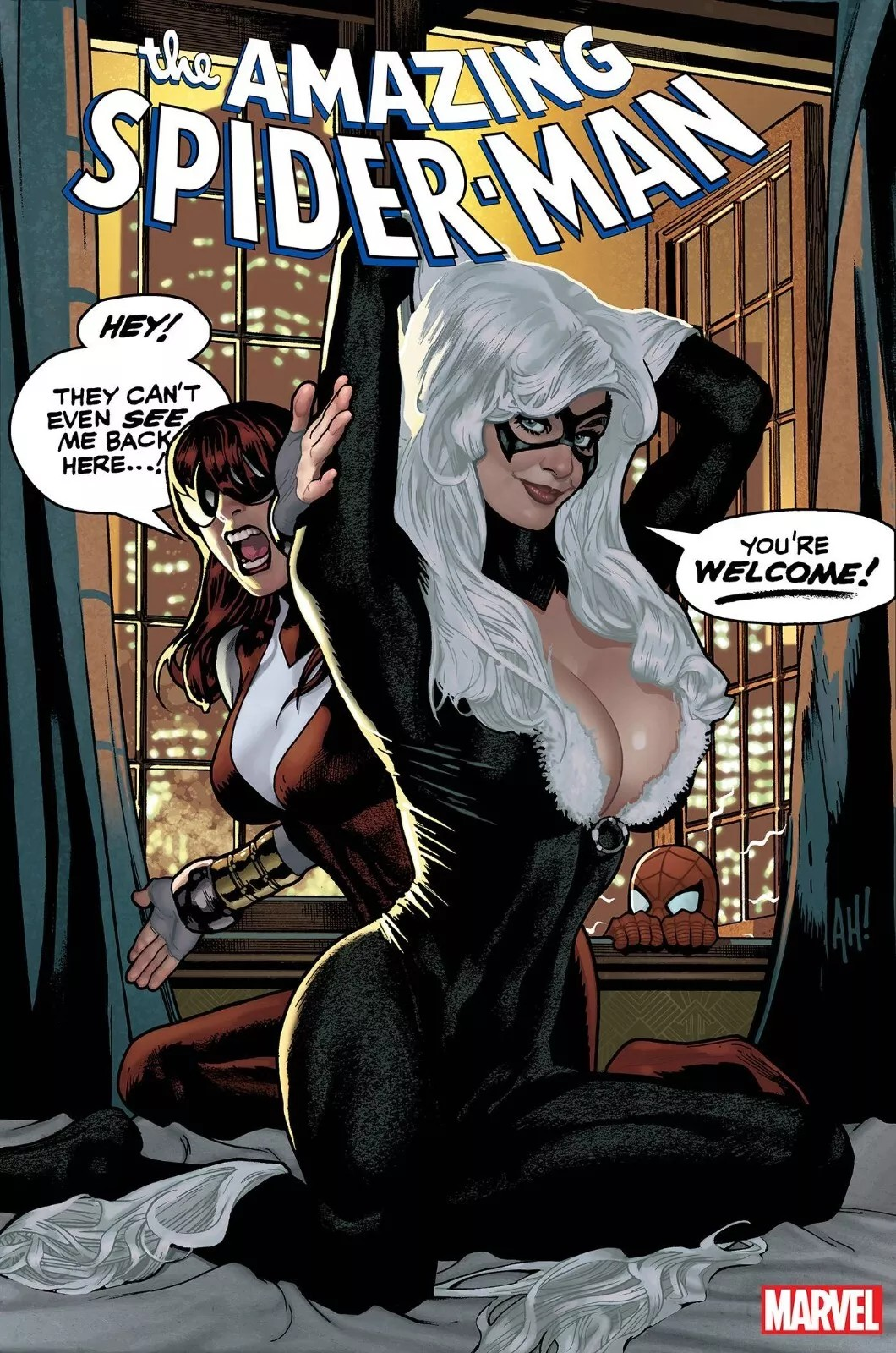 AMAZING SPIDER-MAN #60 ADAM HUGHES BLACK CAT COVER-B VARIANT SEXY!