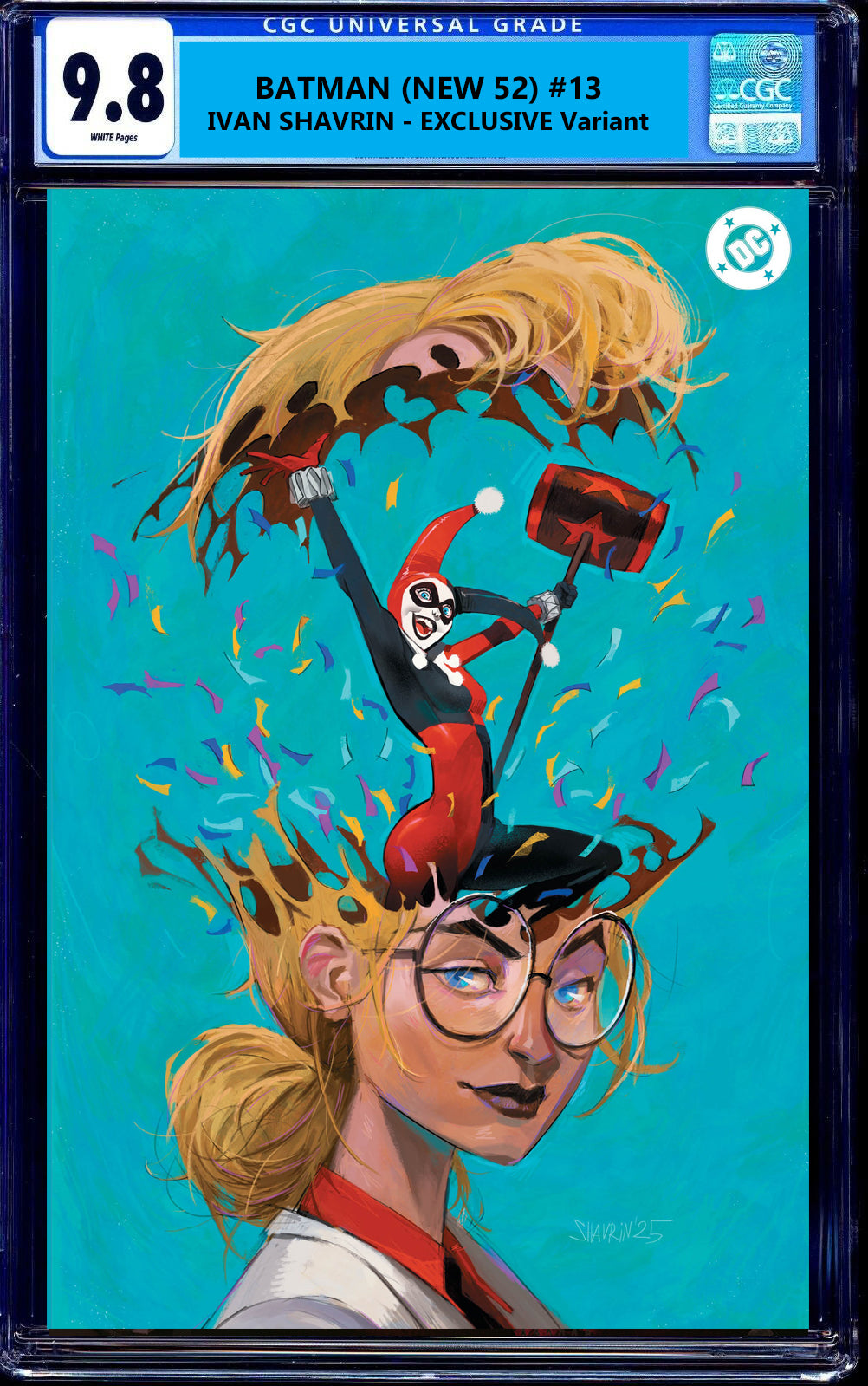 Batman New 52 13 Death of the Family Ivan Shavrin Miki Okazaki Natali Sanders Joker Harley Quinn Batman Jim Lee Foil Virgin Variant DC Comics Marvel Comics Spider-man X-Men Batman Joker East Side Comics Virgin Exclusive cgc signed ss comics