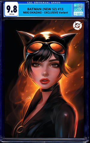 Batman New 52 13 Death of the Family Miki Okazaki Natali Sanders Joker Harley Quinn Batman Jim Lee Foil Virgin Variant DC Comics Marvel Comics Spider-man X-Men Batman Joker East Side Comics Virgin Exclusive cgc signed ss comics