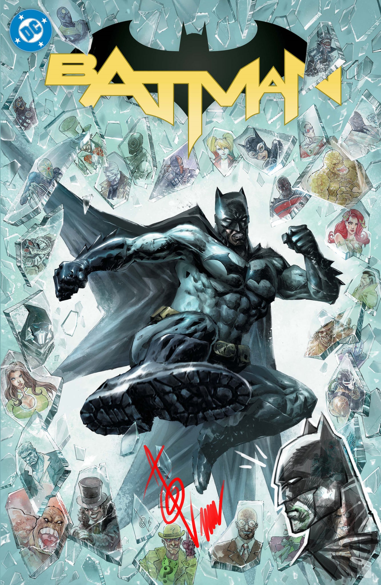 Batman New 52 13 Death of the Family Alan Quah Natali Sanders Joker Harley Quinn Batman Jim Lee Foil Virgin Variant DC Comics Marvel Comics Spider-man X-Men Batman Joker East Side Comics Virgin Exclusive cgc signed ss comics