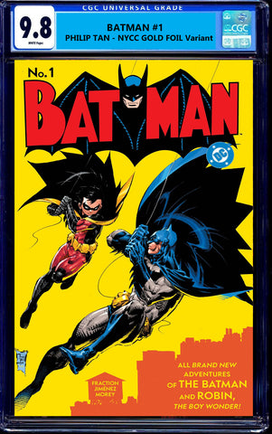 BATMAN #1 CGC 9.8 PHILIP TAN NYCC 2025 EXCL "GOLD FOIL" VARIANT LTD 800