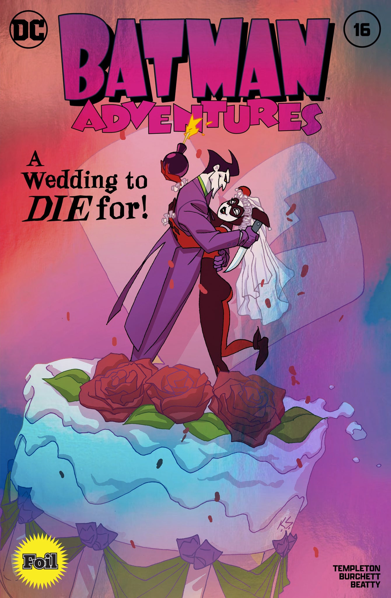 BATMAN ADVENTURES #16 NYCC 2024 EXCL CLASSIC "FOIL" VARIANT HARLEY QUINN WEDDING