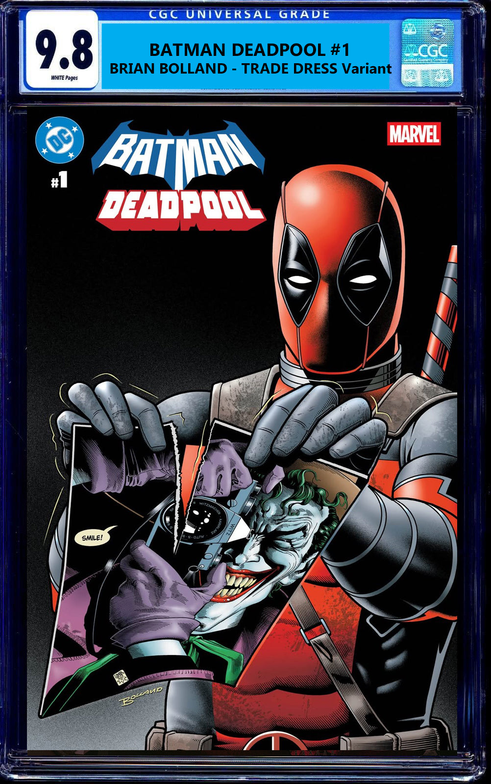 Batman Deadpool #1 Brian Bolland Killing Joke Exclusive Dr. Doom Amazing Spider-man X-Men Catwoman Deadpool Spider-man Miles Morales Venom Virgin Variant DC Comics Marvel Comics X-Men Batman Joker East Side Comics Virgin Exclusive cgc signed ss comics
