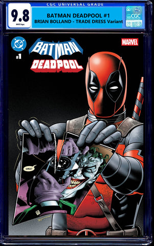 Batman Deadpool #1 Brian Bolland Killing Joke Exclusive Dr. Doom Amazing Spider-man X-Men Catwoman Deadpool Spider-man Miles Morales Venom Virgin Variant DC Comics Marvel Comics X-Men Batman Joker East Side Comics Virgin Exclusive cgc signed ss comics
