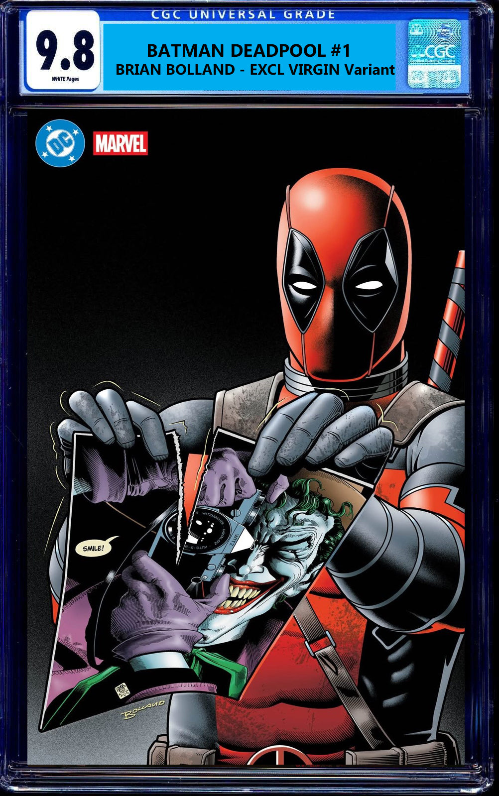 Batman Deadpool #1 Brian Bolland Killing Joke Exclusive Dr. Doom Amazing Spider-man X-Men Catwoman Deadpool Spider-man Miles Morales Venom Virgin Variant DC Comics Marvel Comics X-Men Batman Joker East Side Comics Virgin Exclusive cgc signed ss comics