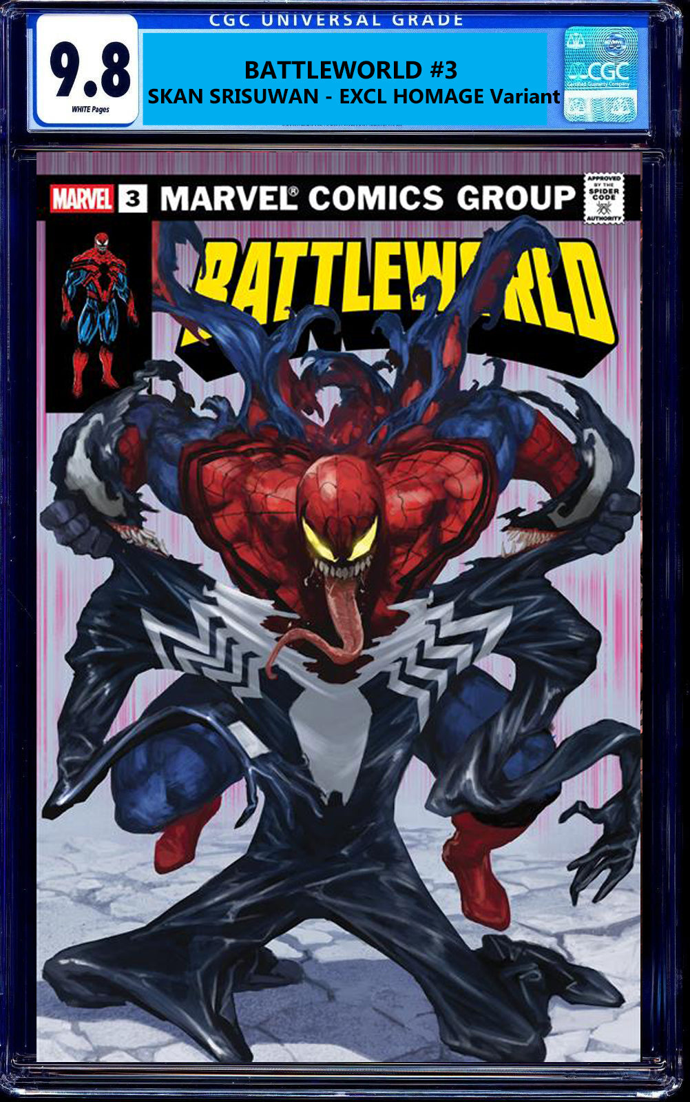 BATTLEWORLD #3 CGC 9.8 SKAN SRISUWAN EXCL HOMAGE VARIANT LTD 238 COPIES W/ COA