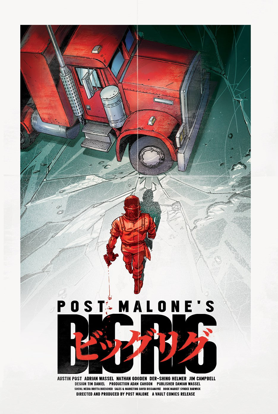 POST MALONE'S BIG RIG #1 REDCODE EXCL AKIRA HOMAGE VARIANT LTD 400 COP ...