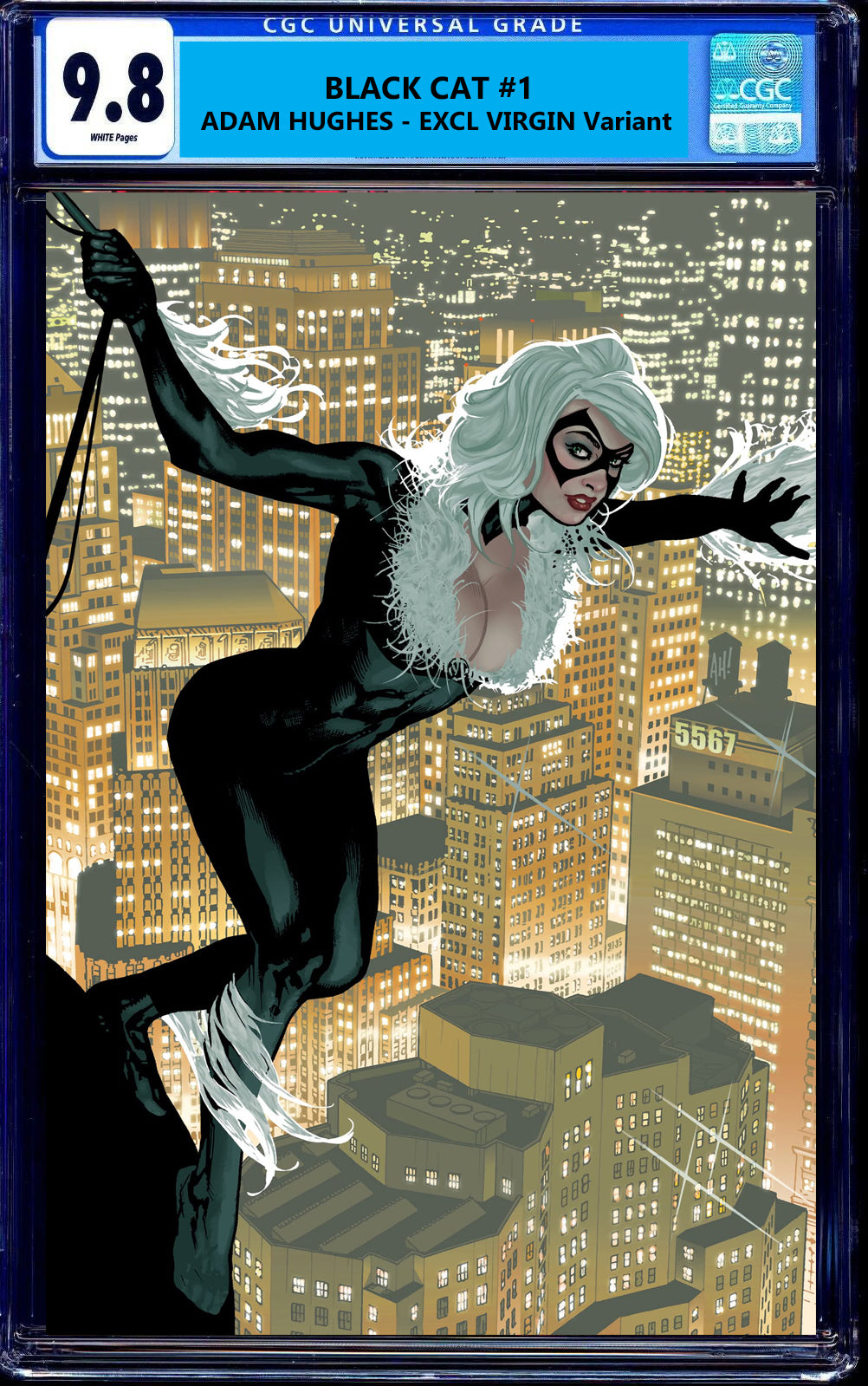 Black Cat #1 Adam Hughes Warren Louw Amazing Spider-man J Scott Campbell Wolverine Deadpool Amazing Spider-man Miles Morales Venom Virgin Variant DC Comics Marvel Comics X-Men Batman Joker East Side Comics Virgin Exclusive cgc signed ss comics