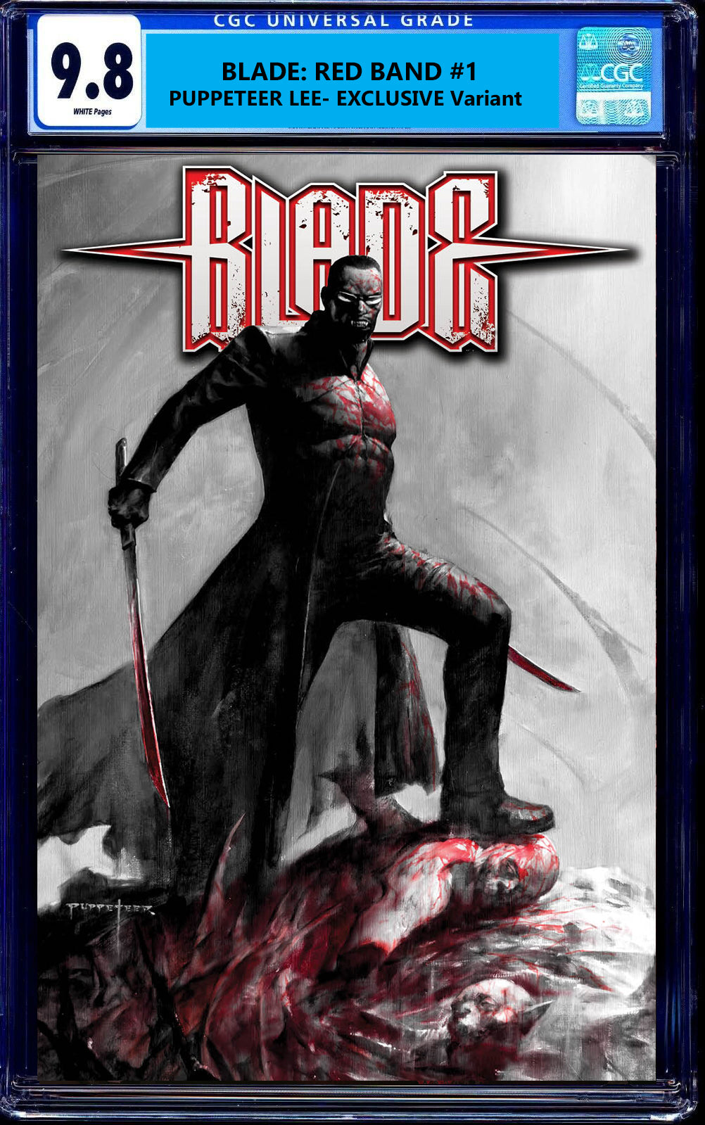 Blade Red Band #1 Blood Hunt Puppeteer Lee Wolverine Amazing Spider-Gwen Miles Morales Venom Virgin Variant DC Comics Marvel Comics X-Men Batman Joker East Side Comics Virgin Exclusive cgc signed ss comics