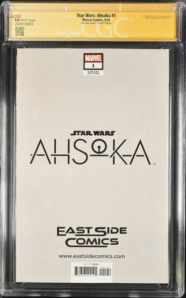 AHSOKA #1 CGC SS 9.8 ROSARIO DAWSON SIGNED NYCC RAHZZAH "VIRGIN" VARIANT STAR WARS