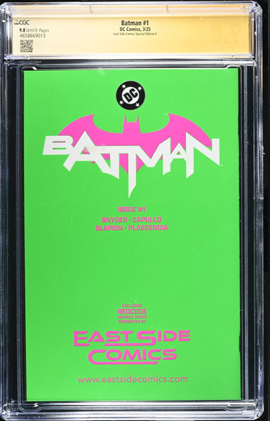 BATMAN (NEW 52) #1 CGC SS 9.8 SIGNED X3 SNYDER CAPULLO MEGACON EXCL AKIRA JOKER B&W VARIANT