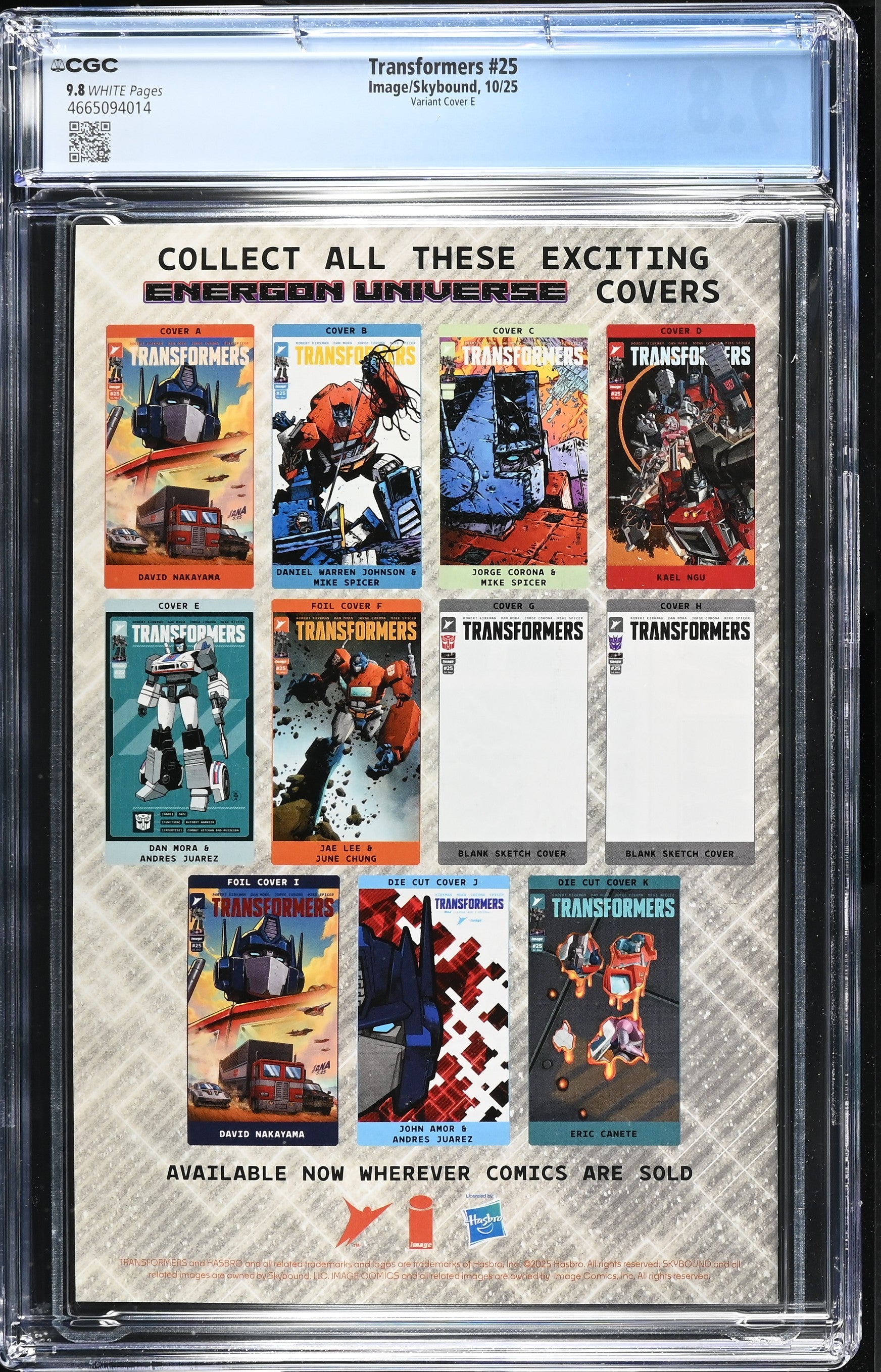 TRANSFORMERS #25 CGC 9.8 DAN MORA 1:50 RI JAZZ VARIANT G.I. JOE