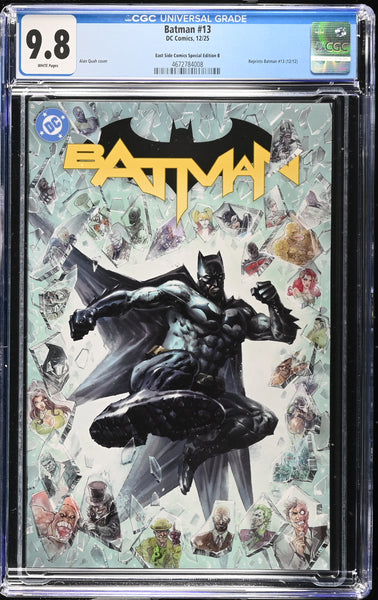 BATMAN (NEW 52) #13 CGC 9.8 ALAN QUAH EXCL "SHATTERED GLASS" VARIANT DEATH OF THE FAMILY LTD TO 500