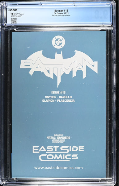 BATMAN (NEW 52) #13 CGC 9.8 NATALI SANDERS EXCL "STEAMPUNK" VIRGIN VARIANT DEATH OF THE FAMILY LTD TO 800