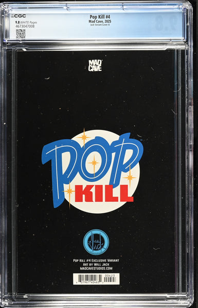 POP KILL #4 CGC 9.8 WILL JACK EXCL "SEXY SPORT" STORE VARIANT-A HOT