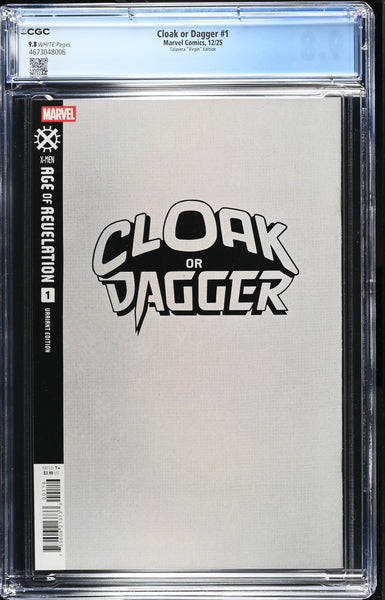 CLOAK OR DAGGER #1 CGC 9.8 IVAN TALAVERA 1:100 RI VIRGIN VARIANT SPIDER-MAN