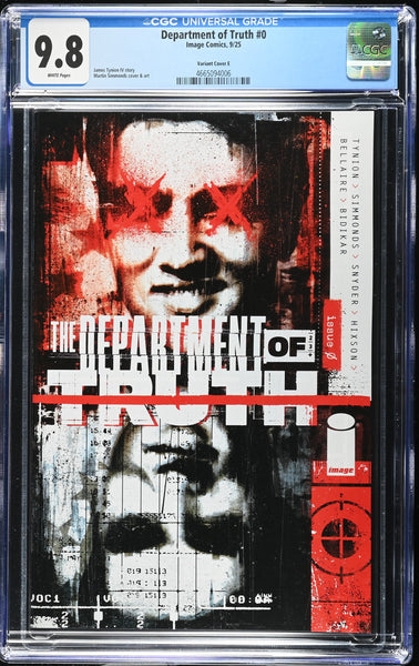 DEPARTMENT OF TRUTH #0 CGC 9.8 MARTIN SIMMONDS 1:50 RI ELVIS PRESLEY VARIANT
