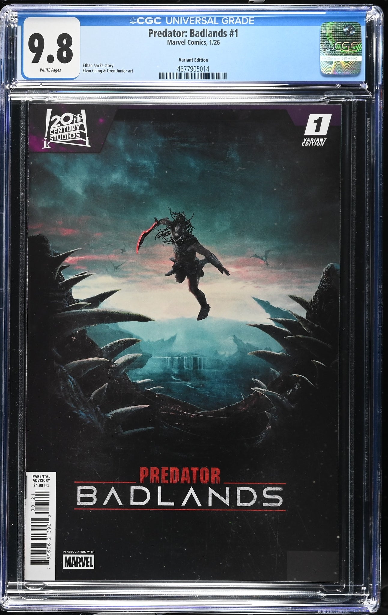 PREDATOR BADLANDS #1 CGC 9.8 FIRST PRINT MOVIE VARIANT COVER-B