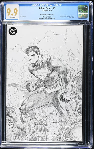 ACTION COMICS (NEW 52) #1 CGC 9.9 JIM LEE NYCC 2025 EXCL "B&W" VIRGIN VARIANT NOT 9.8