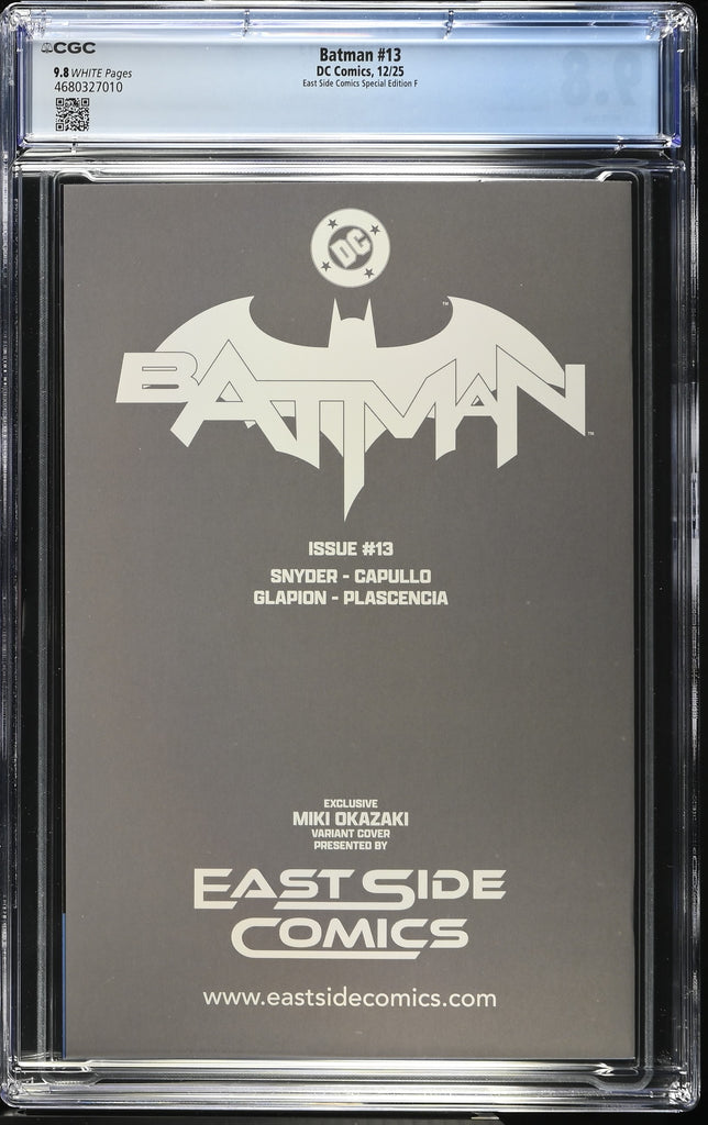 BATMAN (NEW 52) #13 CGC 9.8 MIKI OKAZAKI EXCL 