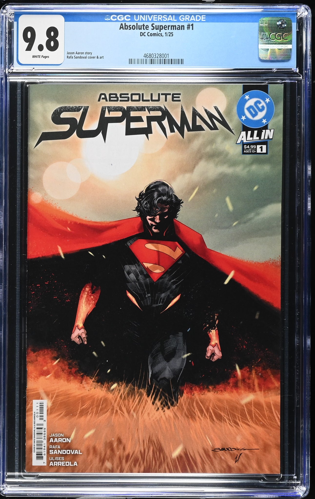 ABSOLUTE SUPERMAN #1 CGC 9.8 RAFA SANDOVAL 1st PRINT COVER-A