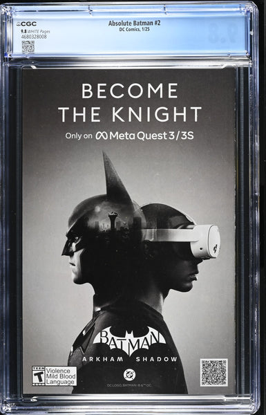 ABSOLUTE BATMAN #2 CGC 9.8 NICK DRAGOTTA FIRST PRINT COVER-A VARIANT