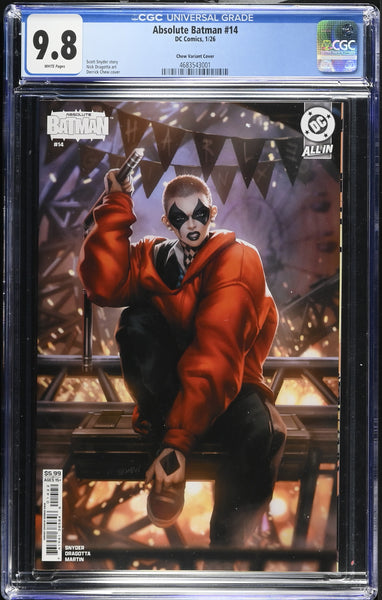 ABSOLUTE BATMAN #14 CGC 9.8 DERRICK CHEW 1st PRINT HARLEY QUINN VARIANT COVER-F