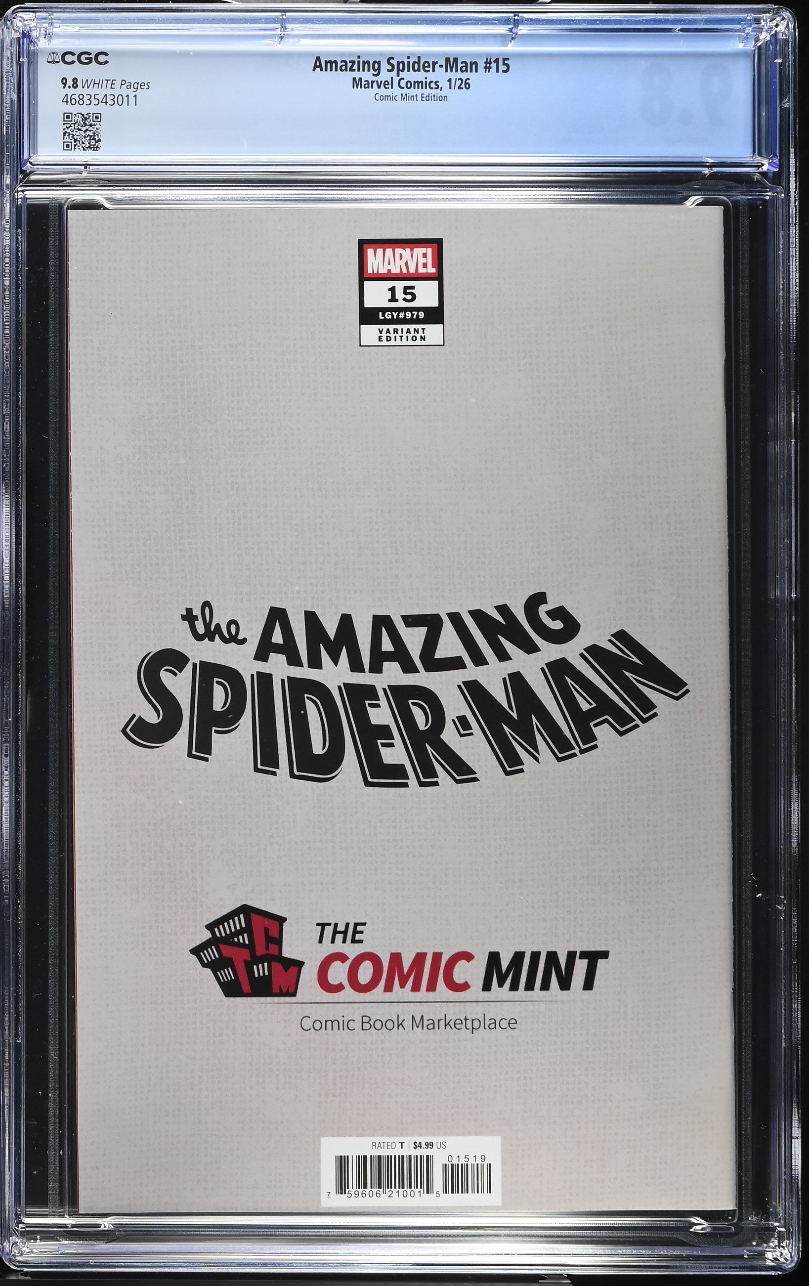 AMAZING SPIDER-MAN #15 CGC 9.8 TODD NAUCK EXCL HOMAGE VARIANT