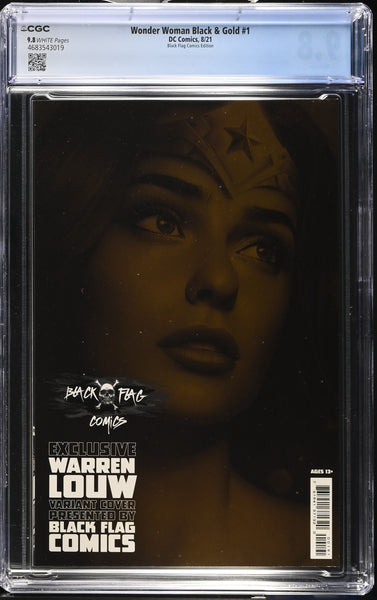 WONDER WOMAN BLACK & GOLD #1 CGC 9.8 WARREN LOUW VIRGIN VARIANT-B