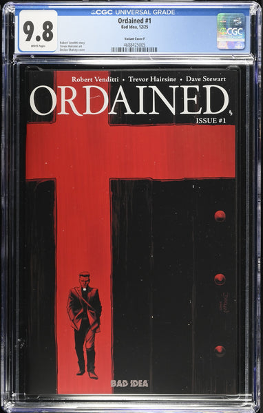 ORDAINED #1 CGC 9.8 DECLAN SHALVEY 1:100 RI VARIANT FIRST PRINT BAD IDEA OPTIONED TV